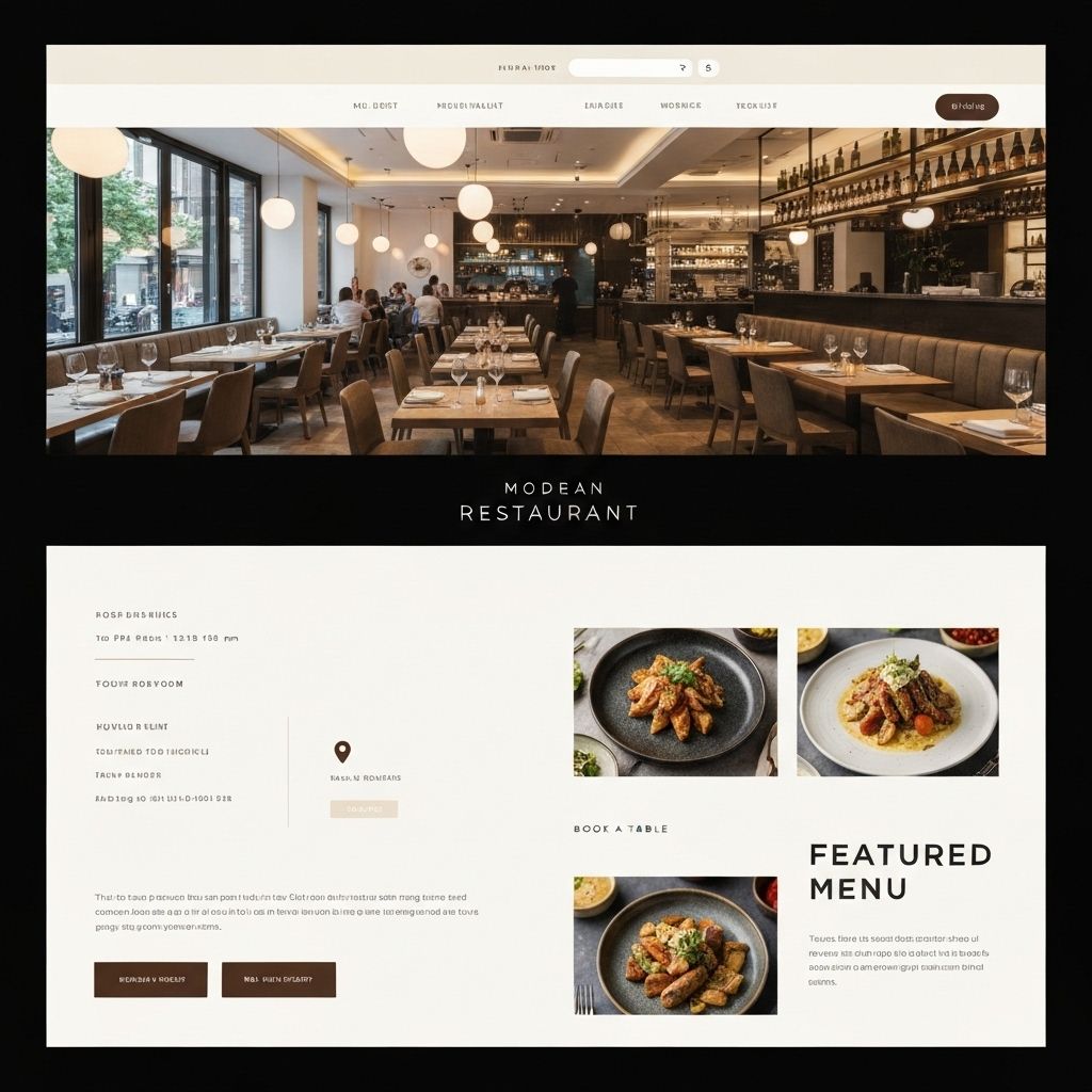Capture d'écran du site web Restaurant Le Gourmet montrant un design élégant avec menu interactif et système de réservation