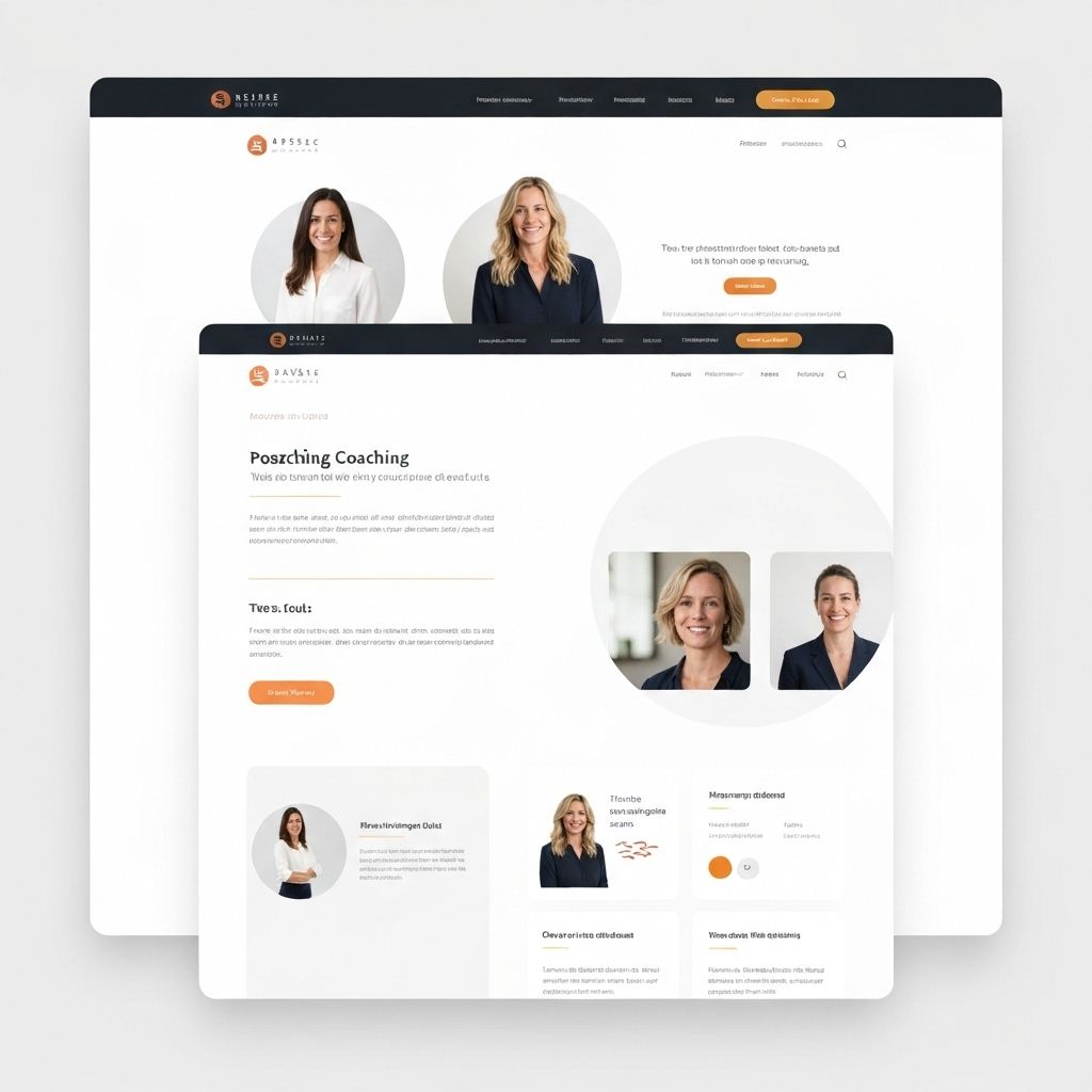 Interface du site web pour coach professionnel avec prise de rendez-vous, blog et espace membre privé